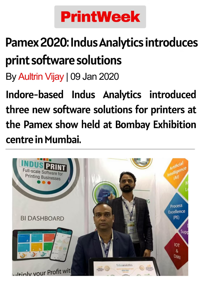 Pamex 2020: Indus Analytics introduces print software solutions
